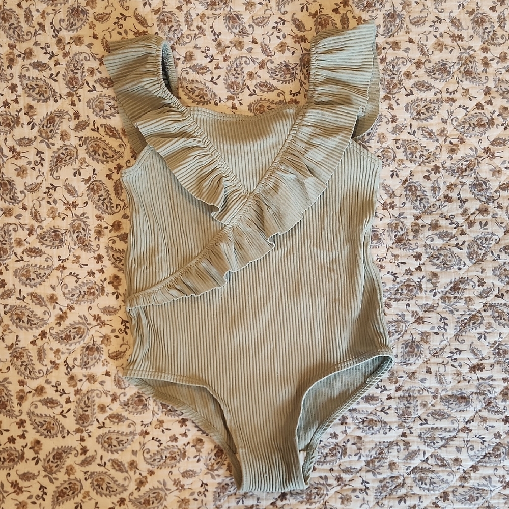 H&M Kids Bodysuit with Ruffles in Light Green